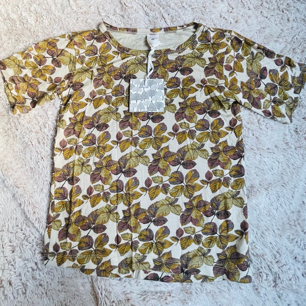 NWT Kate Quinn Bamboo Fall Leaves Shirt 6Y